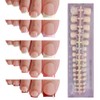 OPkssnails Uñas postizas cortas para pies, 150 unidades, tonos de