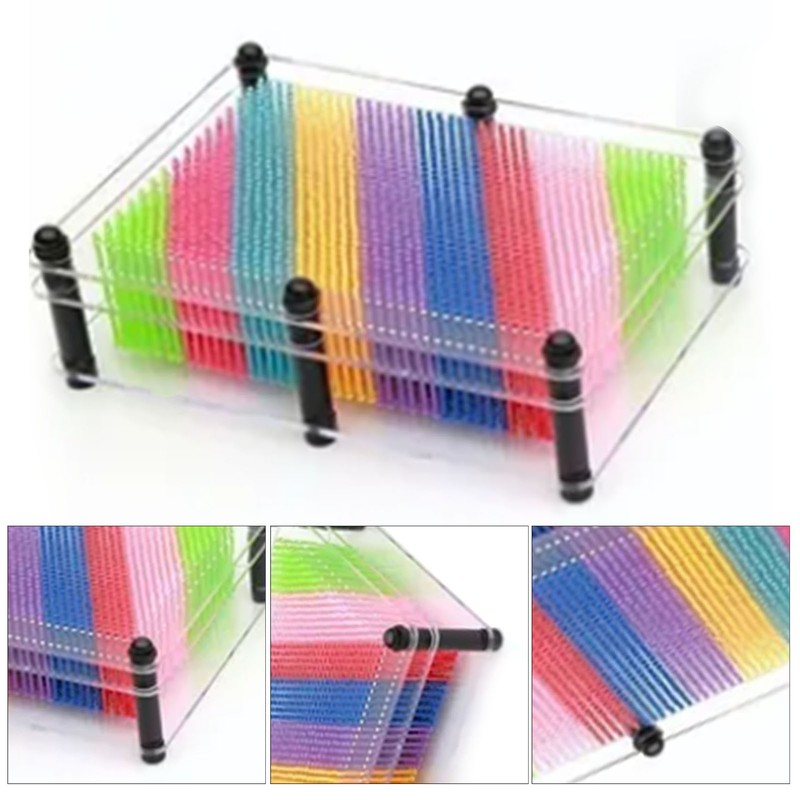 3D Pin Art Board Toy Colorful Improve Imagination Incredibly Patterns