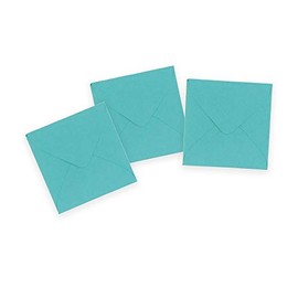 PT Premium Colorful 3 1/8" Square Envelopes - For 3"x3" Folded Cards - Great for Floral Cards, Small Notes & More! Made in The U.S.A. (Blue Raspberry, 50 Pack)
