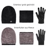 KIRAAT Winter Hat, Scarf and Touchscreen Gloves Set for Men