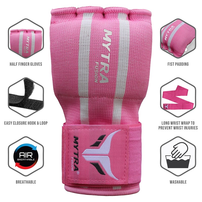 Mytra Fusion Kids Boxing Inner Gloves Hand Wraps Protection Easy