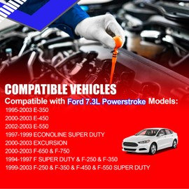 SMMS Engine Oil Dipstick Flange Adapter Repair Kit for Ford 7.3L Powerstroke E-350 E-450 E-550 F-250 F-350 F-450 F-550 EXCURSION 1995-2003, Replace OE F4TZ-6751-A, F4TZ-6751-B, F4TZ-6753-A