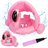 Vspek Flamingo Baby Swimming Ring with Removable Sun Canopy, Float
