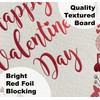 Valentines Card. Heart Design with Red foil on textured card.