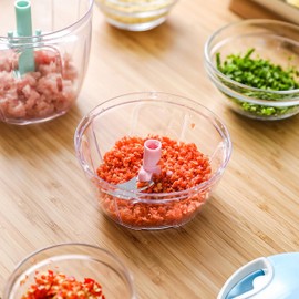 Retoo Zwiebelschneider mit Edelstahl Klinge, Zwiebel Zerkleinerer, Zwiebelhacker, Gemüsezerkleinerung, Multizerkleinerer Manuell, Obst Gemüse Schneider, Gemüseschneider, Obst zu Hacken Mischen