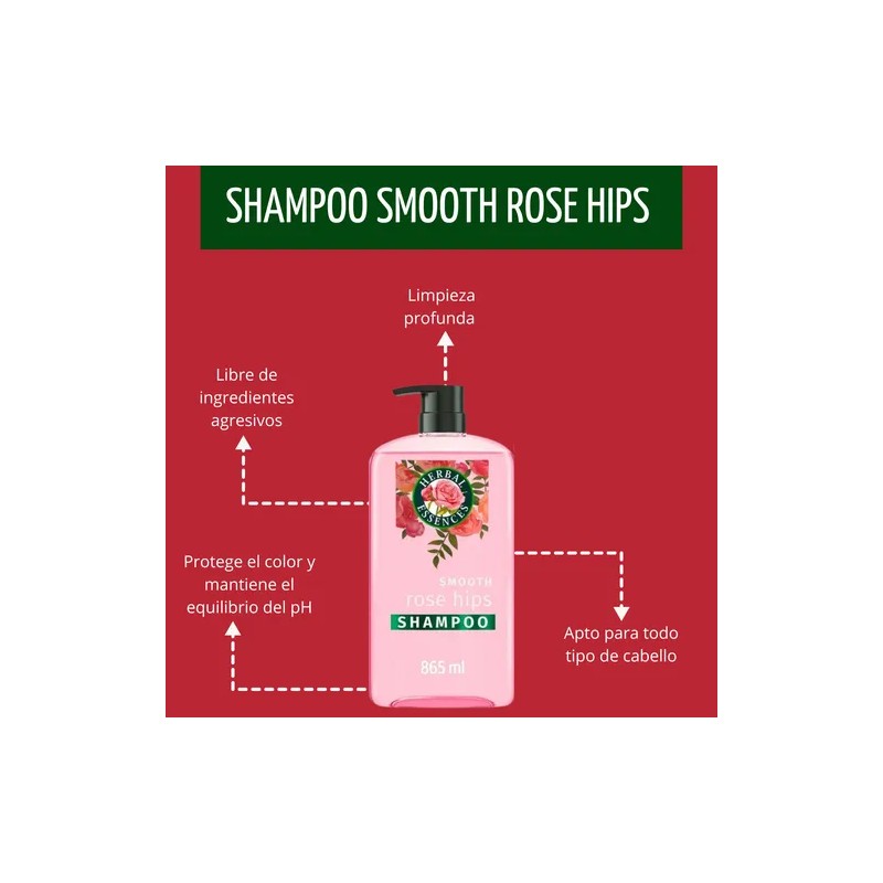 Shampoo Smooth Rose Hips Herbal Essences 865ml