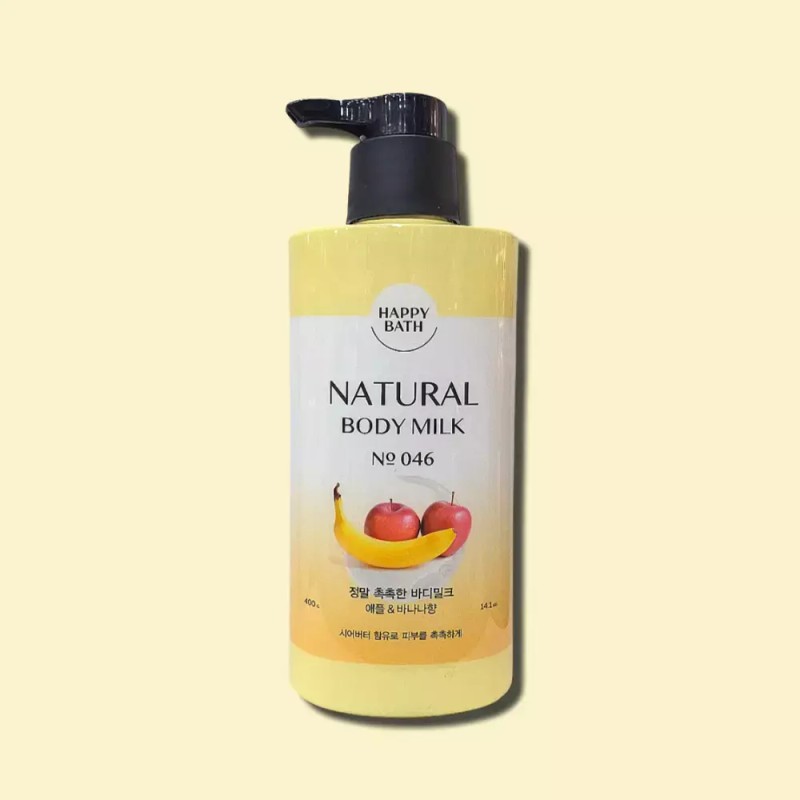 Happybath 해피바스 정말 촉촉한 바디세트 애플 앤 바나나향 (밀크400g+워시900g) 저자극
