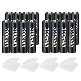 Tenberly 16 Pack 1.2V AAA 300mAh Ni-MH Rechargeable Battery Low Self Discharge