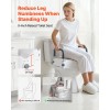 300 Lbs Load Capacity 5-Inch Lift Height Widened Commode Elevated