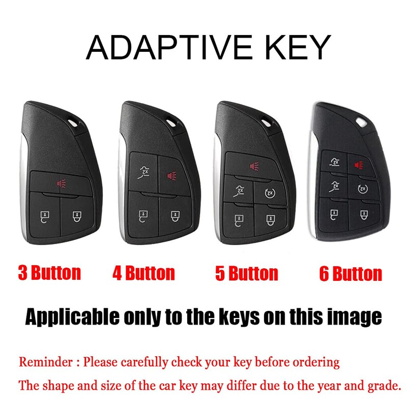 HIBEYO Key Fob Cover Compatible with Buick Envision GMC Yukon
