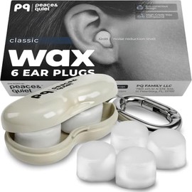 PQ Tapones Para Los Oídos Para Dormir - 6 Tapones de Cera Moldeables para dormir - Nadar - Disparar - Roncar - Nivel de bloqueo de sonido 32 dB - Tapones para los oídos para mujeres con cancelación de ruido