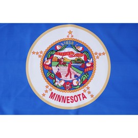 FRF FLAG Minnesota State Flag 12x18 Inch, Double Side Minnesota Flag, Outdoor MN Boat Flag,with 2 Brass Grommets and 4 Rows of Lower Stitches