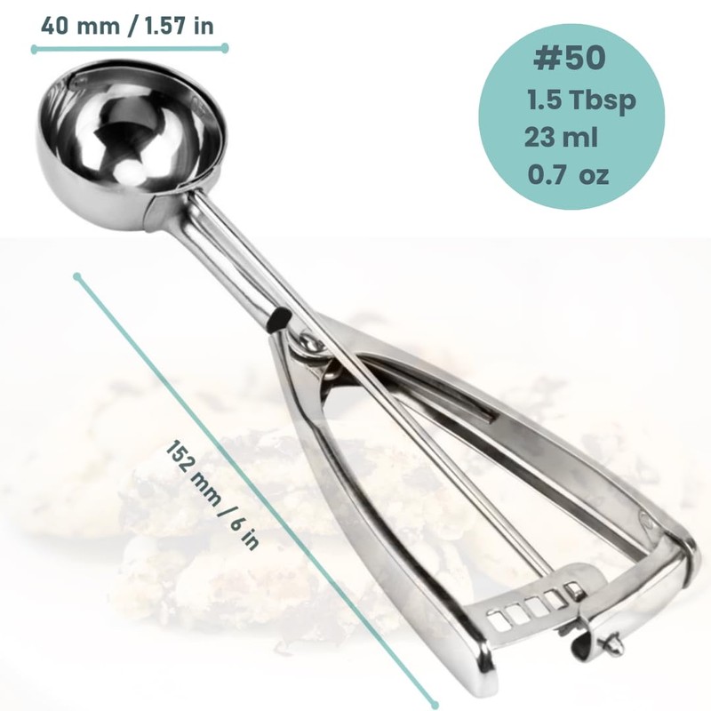 Cookie Scoop, 18/8 Stainless Steel Cookie Scooper, Cookie Scoops for