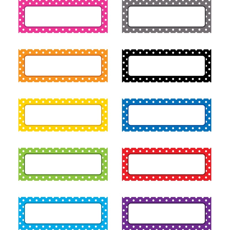 Teacher Created Resources Polka Dots Magnetic Labels (20650)