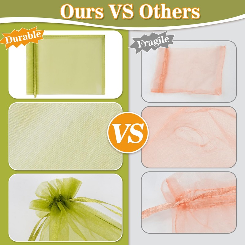 Sukh 100PCS Fruit Protection Bags - 6"x8" Fruit Cover for