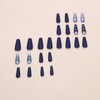 Coffin Shaped Press on Nails Medium Length Fake Nails Dark
