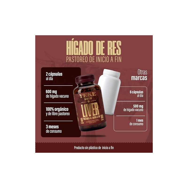 Grass Fed Beef Liver Hígado Res Liofilizado 100 Orgánico Yeke