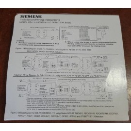 Siemens BRAND NEW SIEMENS DB-11 SMOKE DETECTOR BASE 8853 500-094151 FIRE ALARM. NIB