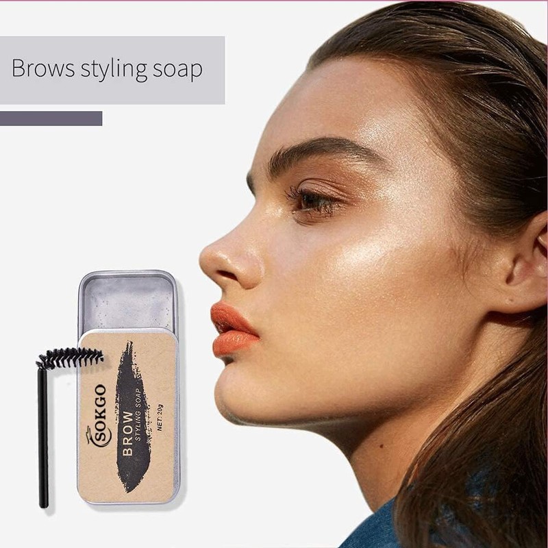 Sokgo Jabón de cejas 3D transparente de larga duración natural
