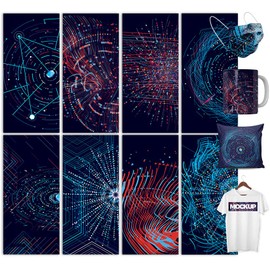 LUCKIGUCK Infusible Transfer Ink Sheets 8 Pieces/Set, Pre-Printed Dyed Sublimation Paper 4.5 x 12 Inch Iron on T-Shirt and Cup (Line Art)