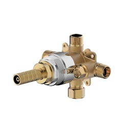 Ultra Faucets UFP-PBV7 Pressure Balance Valve, Shower Valve, 0.5" NPT 2 outlets, Brass