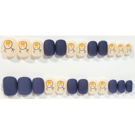 Reindeer Fun Matte Extra Short Squoval Press On Nails - 24 Pieces - Artificial Nail Kit - Christmas Nails - Kawaii Nails