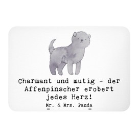 Mr. & Mrs. Panda Magnet Affenpinscher Charmeur - Geschenk, treuer Begleiter, Kühlschrank Dekoration, kleine Hunderassen, Hundewesen, Notiz Magnet,