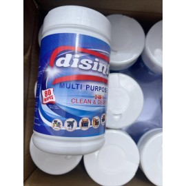 DISINFEX Multi-Purpose Wipes 80 count Canister NEW Lot of 24 -1920pcs