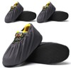 3 Pairs Non-Slip Shoe Covers, Grey Mesh Overshoes Waterproof, One