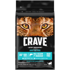 CRAVE Grain Free Adult High Protein Natural Dry Cat Food with Protein from Salmon & Ocean Fish 4 lb