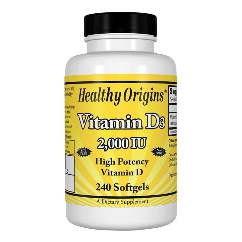 Vitamina D3 Healthy Origins 2,000iu 240 Tabletas Eg Dd39