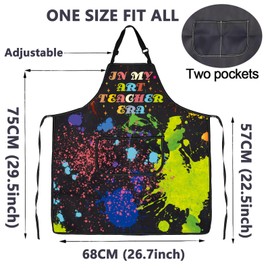 ENSIANTH Art Teacher Apron with Pockets Art Teacher Gifts In My Art Teacher Era Adjustable Art Painting Aprons Gift for Artist Teacher (Art Teacher Apron)