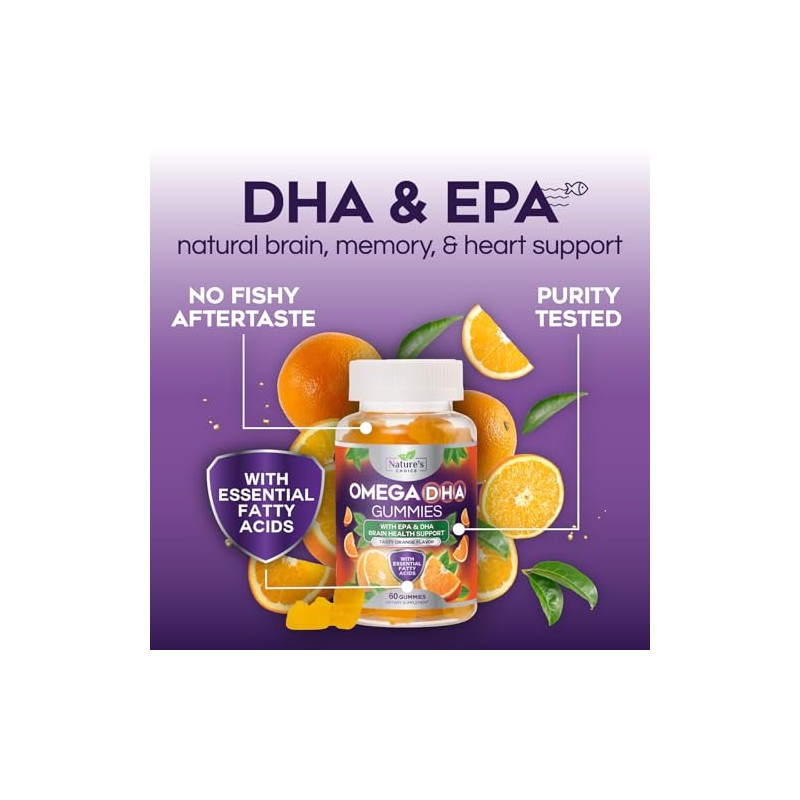 Omega 3 Fish Oil Gummies, Extra Strength Omega 3s with