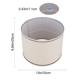 Ruiever Drum Lampshades Set of 2, Natural Linen Lampshades 13"x13" x 10" High, Easy Assembly Replacement Fabric Lampshades for Table Lamps Floor Lamps, Beige Color Lampshade,Lampshades Spider Fitter