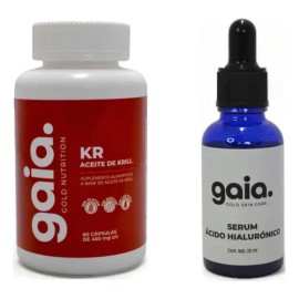 Kit Salud Y Cuidado Aceite De Krill Omega 3 Epa Dha 60 Caps 450 Mg  Serum Ácido Hialurónico Facial                                                    