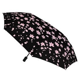 Eburffo Portable Travel Umbrella Rose Folding Automatic Compact Anti-UV Umbrellas for Rain/Sun