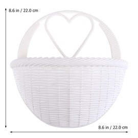 Baluue 2pcs Hanging Flower Baskets Rattan Wall Decor for Home Wall for Indoor and Outdoor Use for Birthdays Weddings and Special Occasions