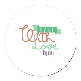 CafePress Made by Mimi 5.5" Round Car Magnet Magnetic Bumper Display