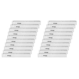 Westcott E-10151 BP-I Plastic Ruler 20 cm Transparent Pack of 20