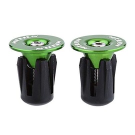 VBESTLIFE Pack of 2 Handlebar End Plugs, Bicycle Handlebar End Plugs, Handlebar Caps for Most Bikes (Green) Ride