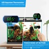 Brifit Aquarium Thermometer Digital, Mini Aquarium Thermometer with LED Display,