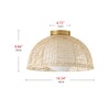 Aiwen 16.54 inch Modern Flush Mount Ceiling Light, Handwoven Close