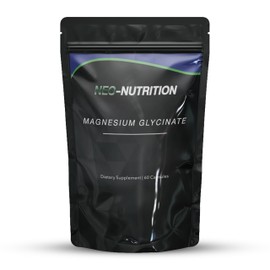Magnesium Glycinate Supplement - 1000mg of Magnesium - 60 High Strength Capsules Providing 180mg Elemental Per Serving no fillers or Binders