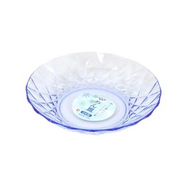 Pearl Metal Somen Noodle Dish, Plastic, Outer Diameter 8.7 x Height 1.8 inches (22 x 4.5 cm), Made in Japan, Blue Ryoiya HC-228