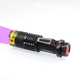 UV 395nm Flashlight DARKBEAM Ultraviolet led Light Blacklight Wood's lamp Portable 400nm Mini Detector for Dog/Cat Urine Pet Stains, Anti-counterfeiting Identification, Resin Curing, AA