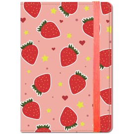 CRETACABIN Strawberry Passport Cover Wallets Leather Credit Card Holder Passport Pocketand Card Slots Wallet Holder Combo Waterproof Documents Organizer Protector Essentials for Travel 5.8x4.1Inch