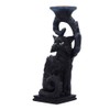 Nemesis Now Salem Black Cat Candlestick Holder, 20cm