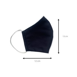 Glücksschmiedin - Fabric masks in a set of 5 in black for adults, cotton, 3-ply, breathable, washable and perfect fit with soft size-adjustable rubbers, men and women (5 black)