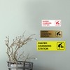 Signs ByLITA Basic Diaper Changing Station Sign (Yellow/Black) - Small