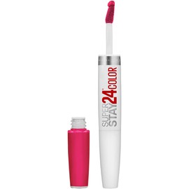 MAYBELLINE Maybelline Super Stay 24, 2-Step Liquid Lipstick Makeup, Long Lasting Highly Pigmented Color with Moisturizing Balm, Crisp Magenta, Neon Pink, 1 Count